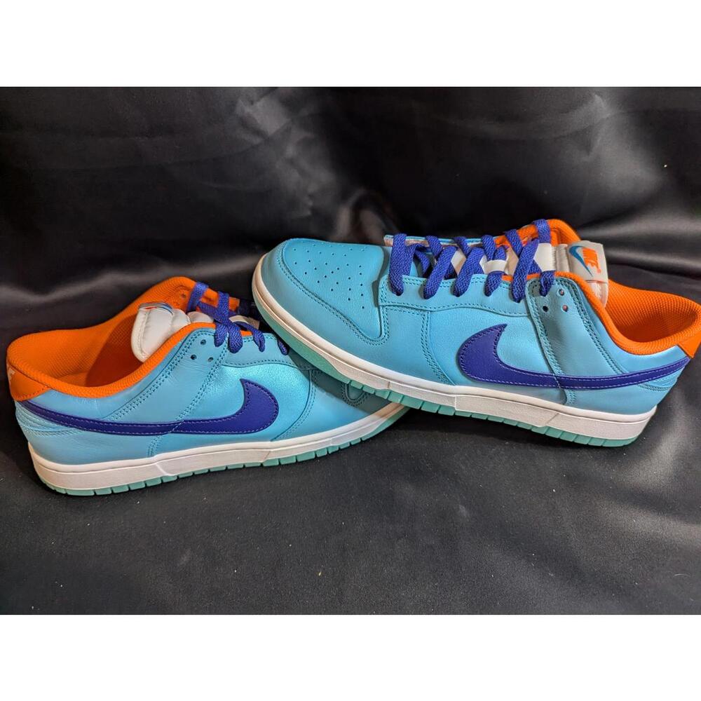 Nike Dunk Low SE Baltic Blue Total Orange HQ1538-416 Men's 11.5 NIB Aqua Navy